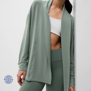 NWT sage green GapFit Modal Super Soft Open Cardigan